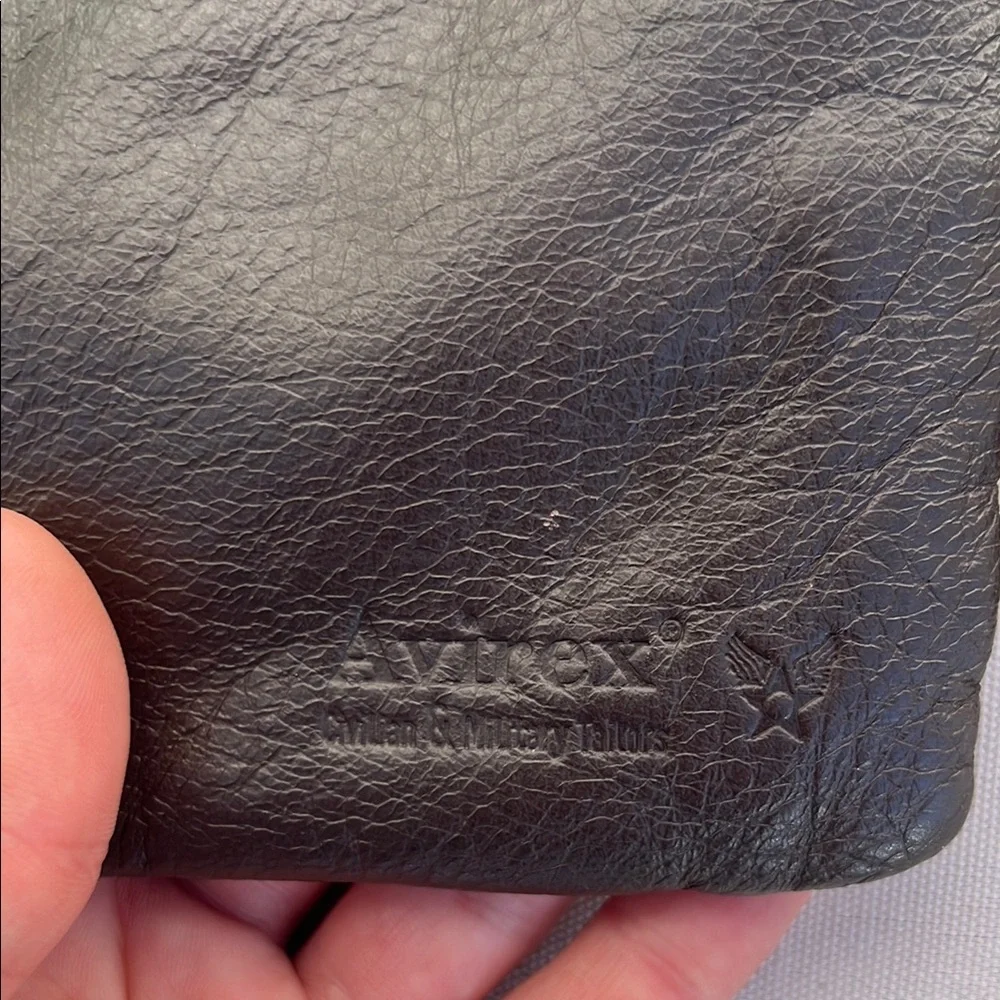 Avirex Brown Leather Crossbody Bag